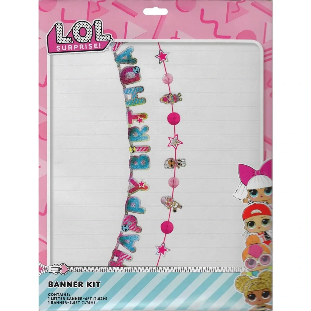 LOL Surprise Dolls Together 4EVA Letter Banner Birthday Celebration Kit